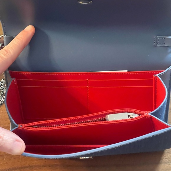 Christian Louboutin Blue Studded Crossbody Bag - Picture 3 of 11